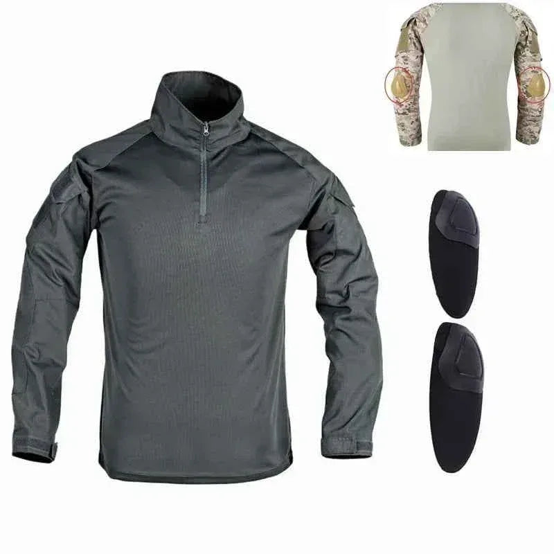 Outdoor G3 Tactical Hiking T-Shirts Combat Shirts CP Camo Long Sleeve Hunting Shirt Cotton Sport Men Clothes Windproof