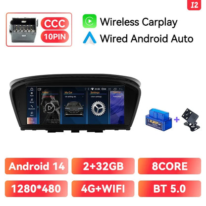 Android 14 Car Radio BMW 3/5 Series | CarPlay & GPS - TREASURE ESHOP