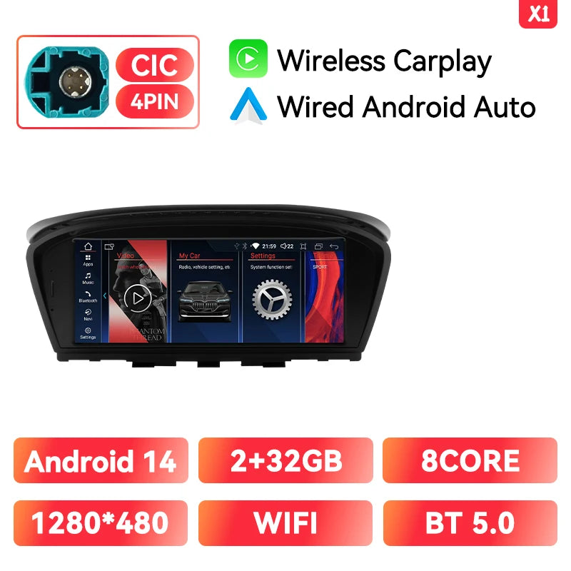 Android 14 Car Radio BMW 3/5 Series | CarPlay & GPS - TREASURE ESHOP