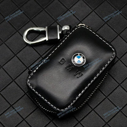 BMW Metal PU Leather Keychain – Luxury Car Logo Key Ring Accessory - TREASURE ESHOP
