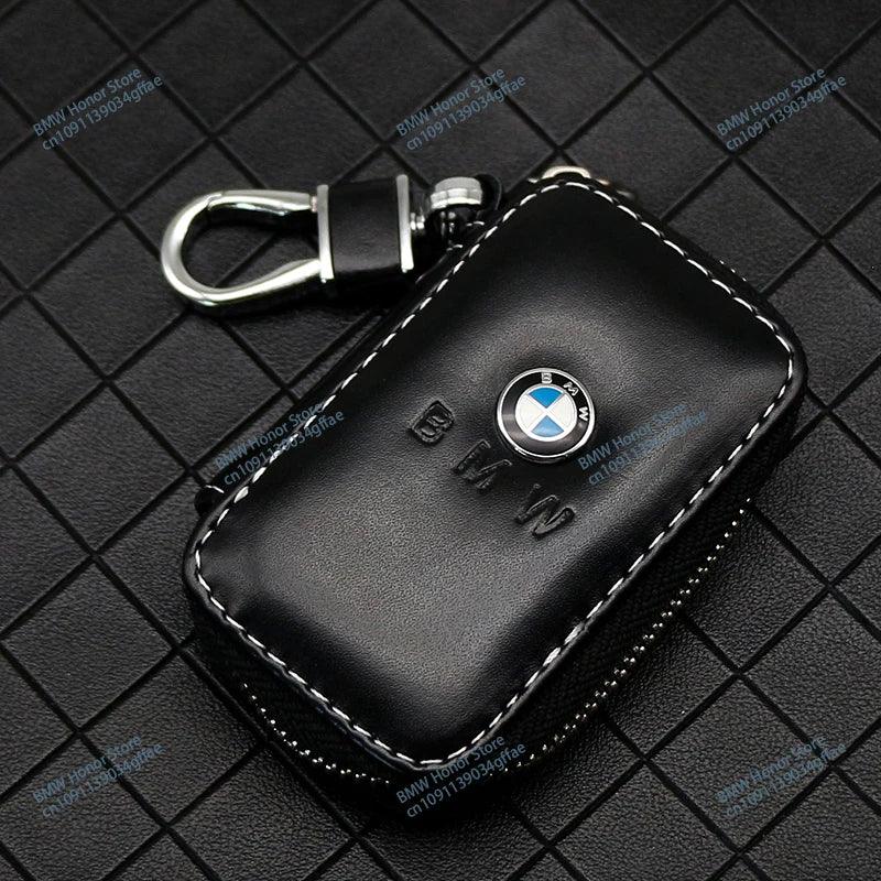 BMW Metal PU Leather Keychain – Luxury Car Logo Key Ring Accessory - TREASURE ESHOP