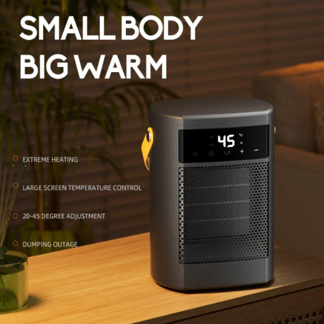 Compact Ceramic Space Heater with Thermostat & LED Display - TREASURE ESHOP