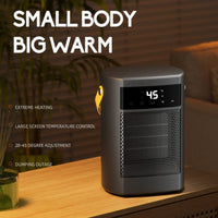 Compact Ceramic Space Heater with Thermostat & LED Display - TREASURE ESHOP