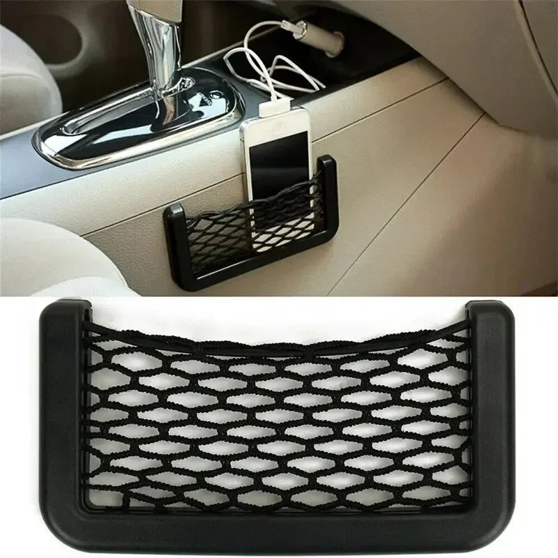 Car Seat Side Mesh Storage Bag – Elastic Phone & Sundries Net Pocket - TREASURE ESHOP