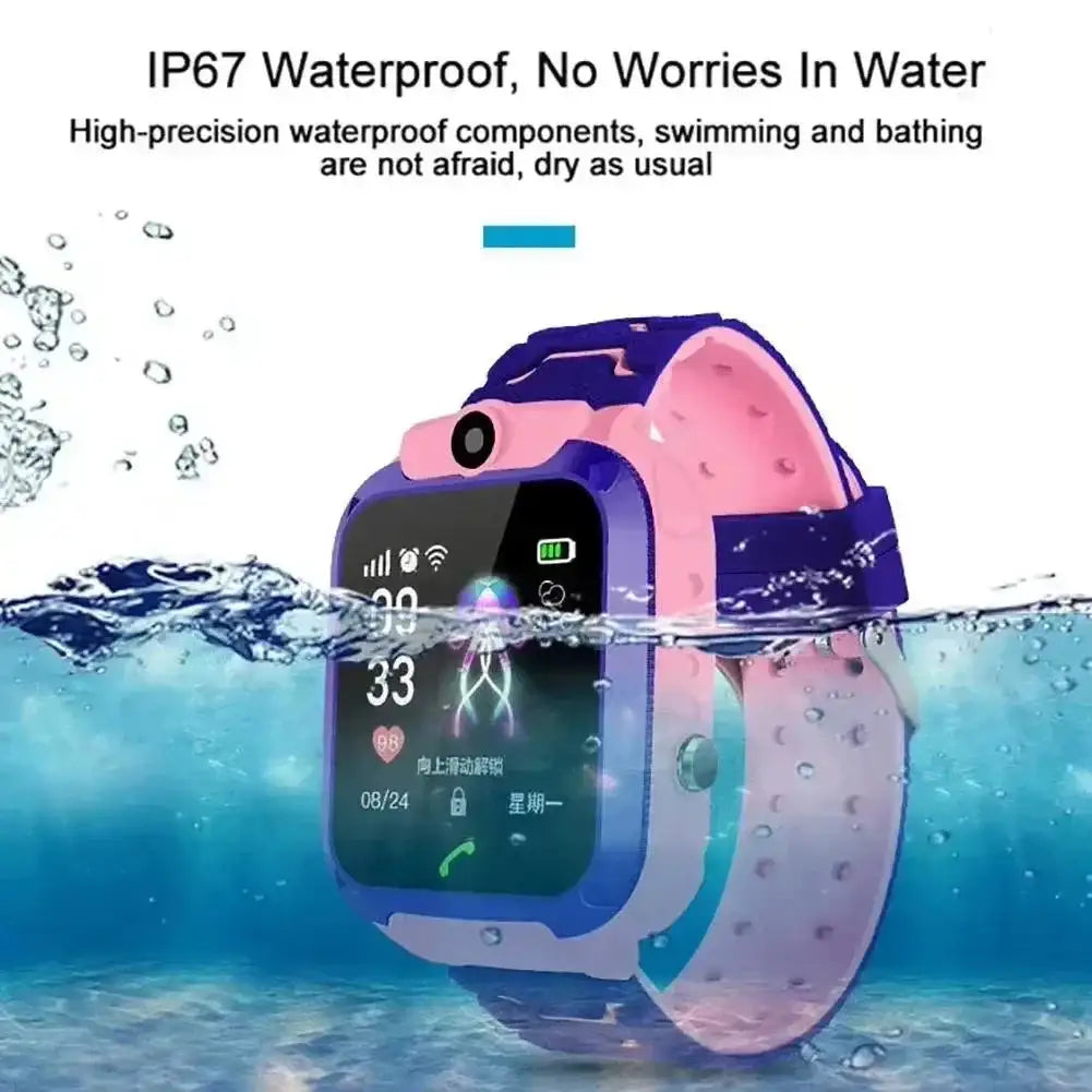 Kinder-Smartwatch mit GPS-Ortung, SIM-Karte, Anruf- & SOS-Funktion, Kamera – Wasserdicht (IP67)
