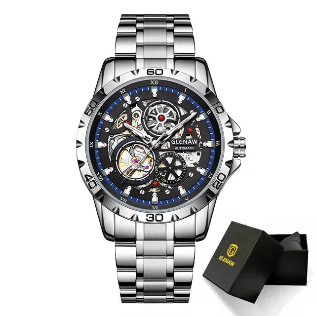 Luxury Skeleton Automatic Men’s Watch | Stainless Steel - TREASURE ESHOP