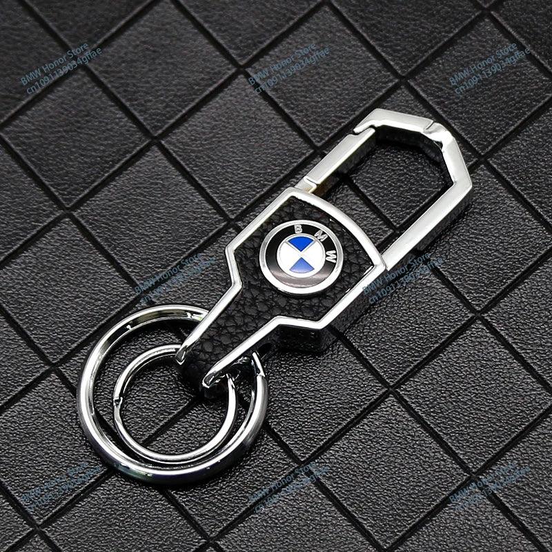 BMW Metal PU Leather Keychain – Luxury Car Logo Key Ring Accessory - TREASURE ESHOP