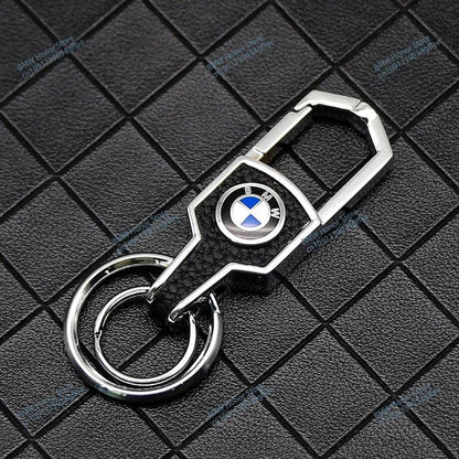 BMW Metal PU Leather Keychain – Luxury Car Logo Key Ring Accessory - TREASURE ESHOP