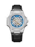 Automatic Skeleton Watch Men | Leather Luxury Waterproof - TREASURE ESHOP