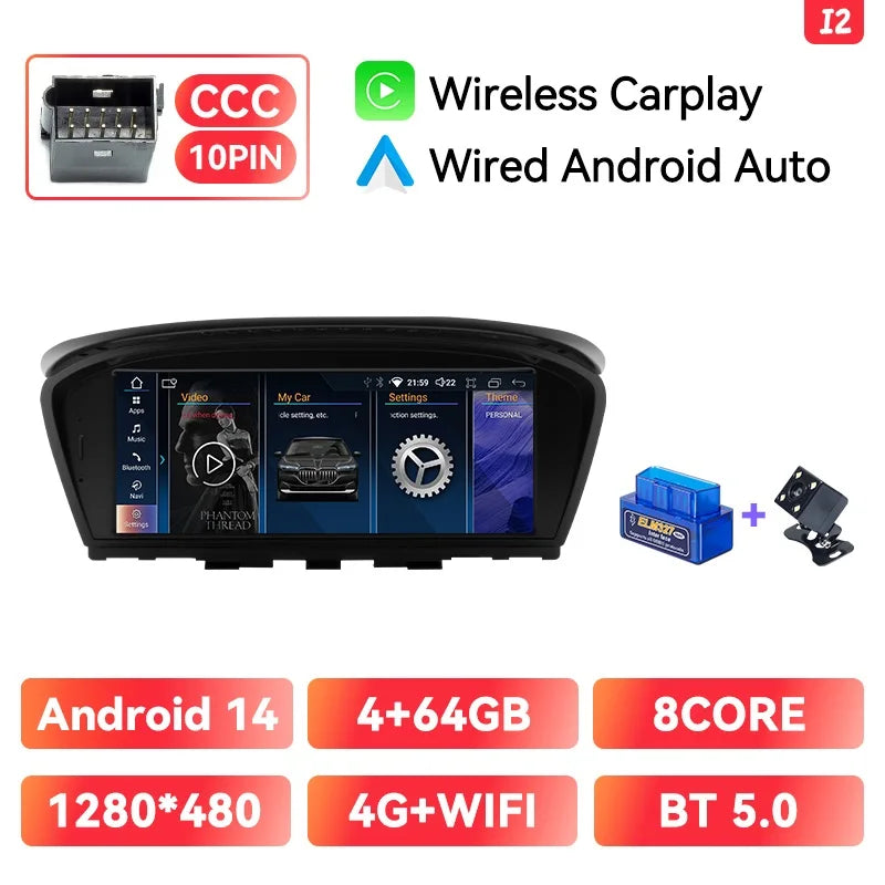 Android 14 Car Radio BMW 3/5 Series | CarPlay & GPS - TREASURE ESHOP