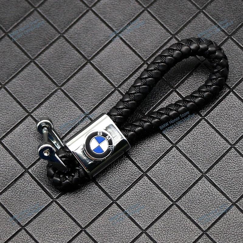 BMW Metal PU Leather Keychain – Luxury Car Logo Key Ring Accessory - TREASURE ESHOP