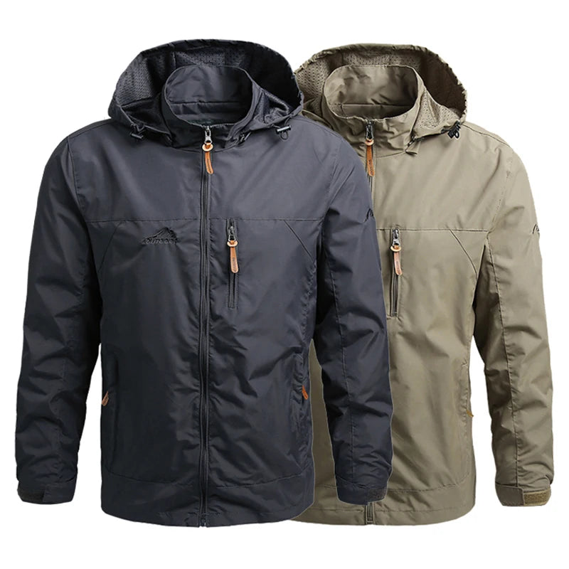 Waterproof Windbreaker Hiking Jacket – Tactical Hooded Outdoor Coat - TREASURE ESHOP