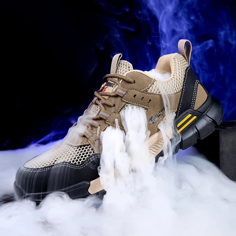 Men’s Safety Shoes Anti-Smashing Anti-Stabbing Lightweight Work Boots