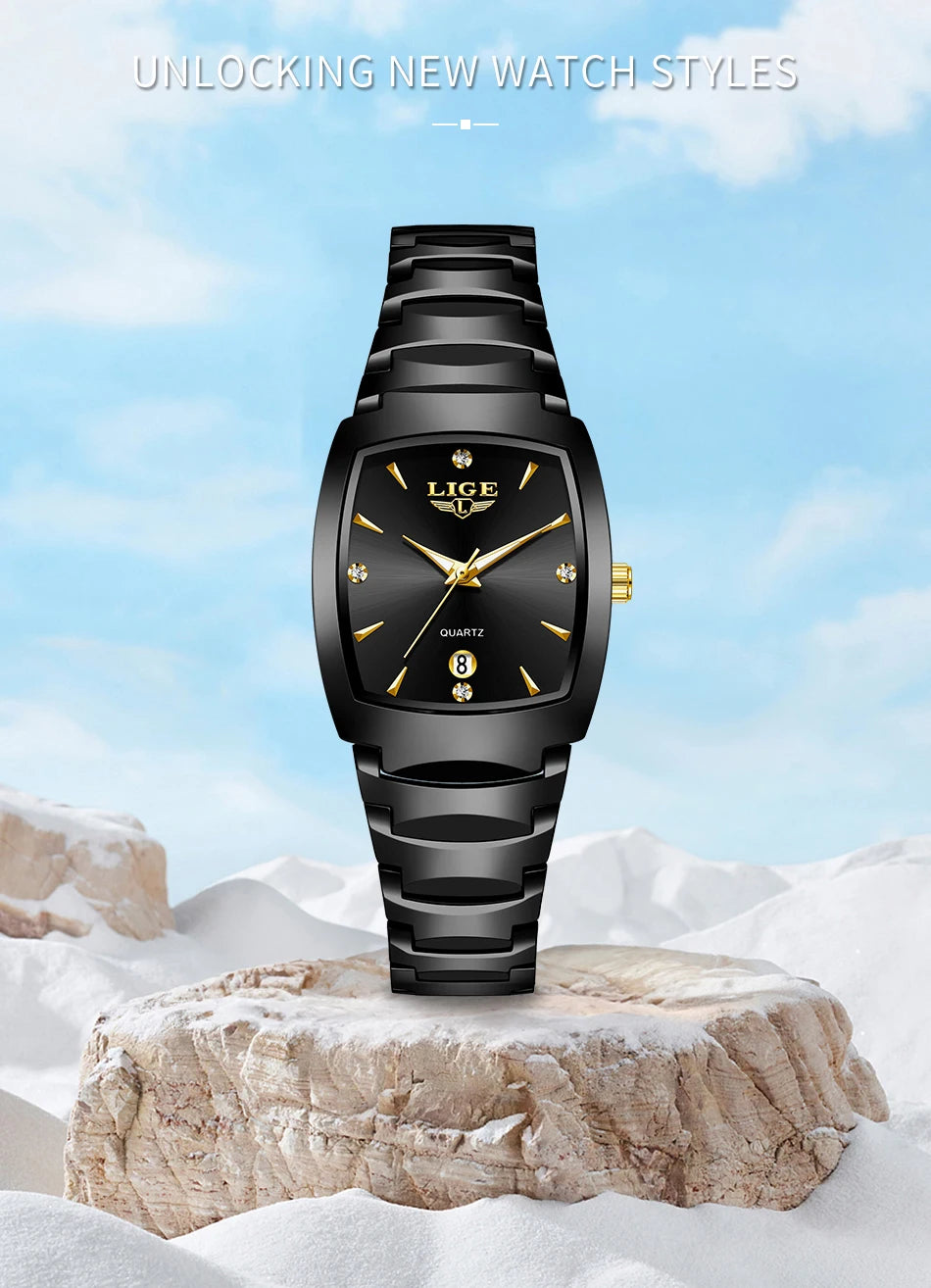 Women’s Luxury Stainless Steel Quartz Watch – Elegant Business Ladies Fashion Wristwatch - TREASURE ESHOP