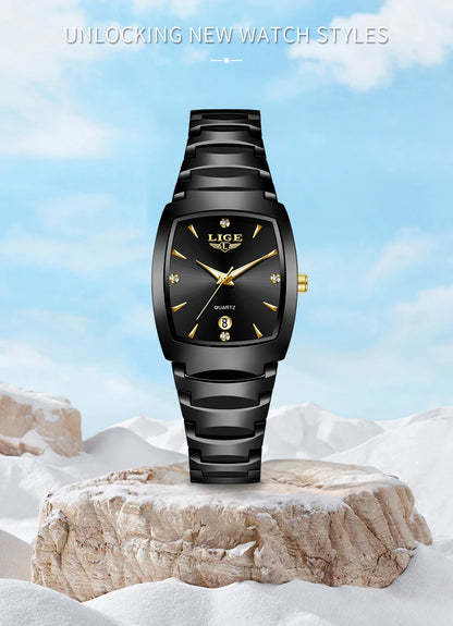 Women’s Luxury Stainless Steel Quartz Watch – Elegant Business Ladies Fashion Wristwatch - TREASURE ESHOP