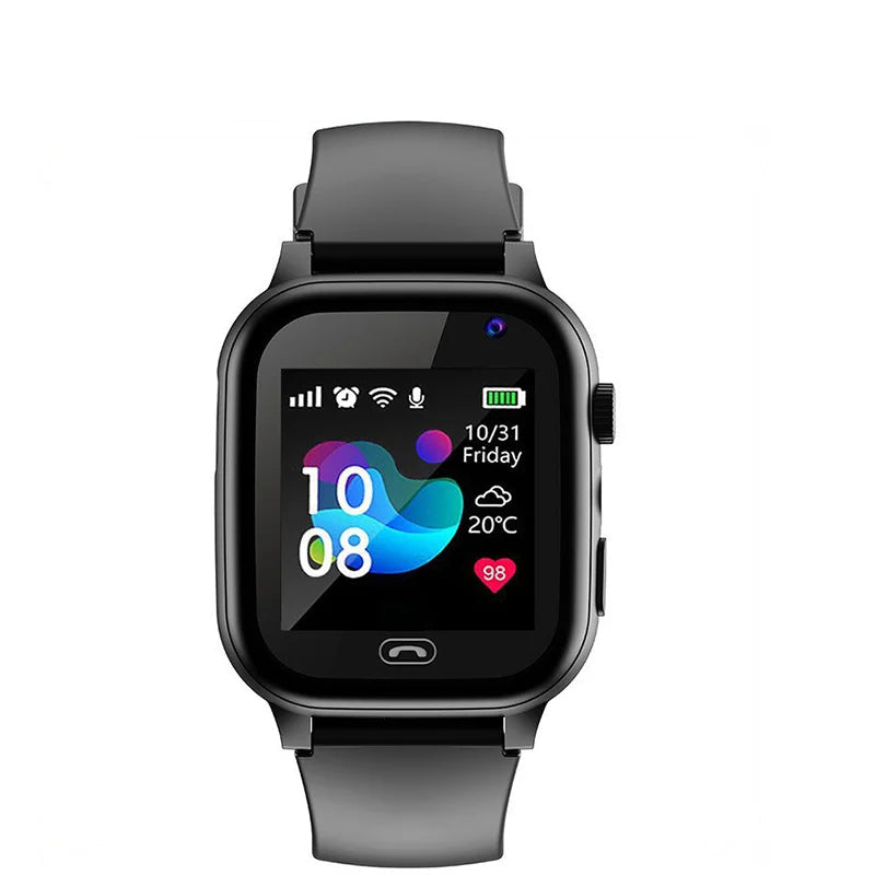 Smartwatch with a black strap on a white background, featuring the Oppo logo.