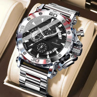 Watch For Men Calendar Luminous Waterproof Man Clock Male Chronograph Stainless Steel Men's Quartz Watches Reloj