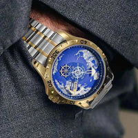 GLENAW Design New Men Watches Nautical Series Traveler Stainless Steel Glowing Waterproof Mechanical Watch Men's Clock GL8683