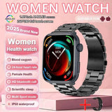 Women’s Smartwatch – AI Health Diagnosis, HRV + PPG, Blood Pressure &amp; SpO2 | 1.85” AMOLED | Bluetooth Call + NFC
