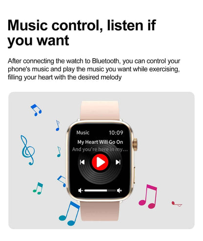 Women’s Smartwatch – AI Health Diagnosis, HRV + PPG, Blood Pressure &amp; SpO2 | 1.85” AMOLED | Bluetooth Call + NFC