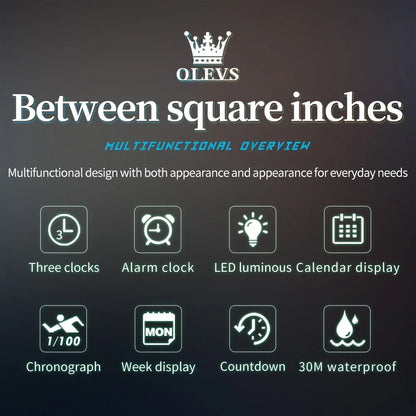 Men's Multifunctional Waterproof Electronic Watch - TREASURE ESHOP