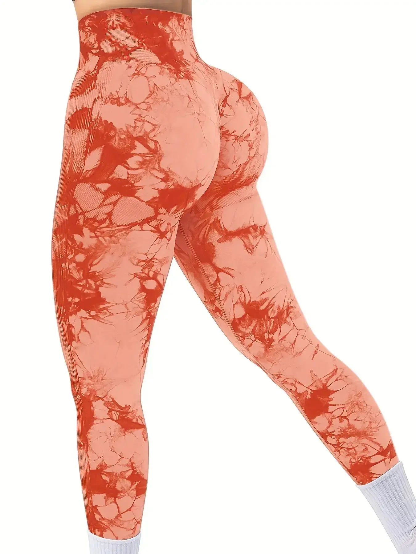 Women’s Seamless Tie-Dye High Waist Yoga Leggings | Peach Butt Fitness Pants