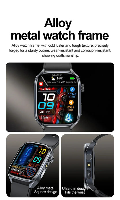 ECG+PPG Smart Watch | Uric Acid & Blood Pressure Tracker - TREASURE ESHOP