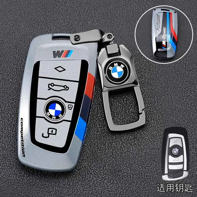 Metal Key Case Cover for BMW 1 3 5 7 Series X1 X3 X4 X5 | Luxury Zinc Alloy Car Key Fob Shell