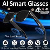 Smart Glasses mit 8-MP-Kamera, rahmenlosem TR90-Design und Bluetooth-Kopfhörern