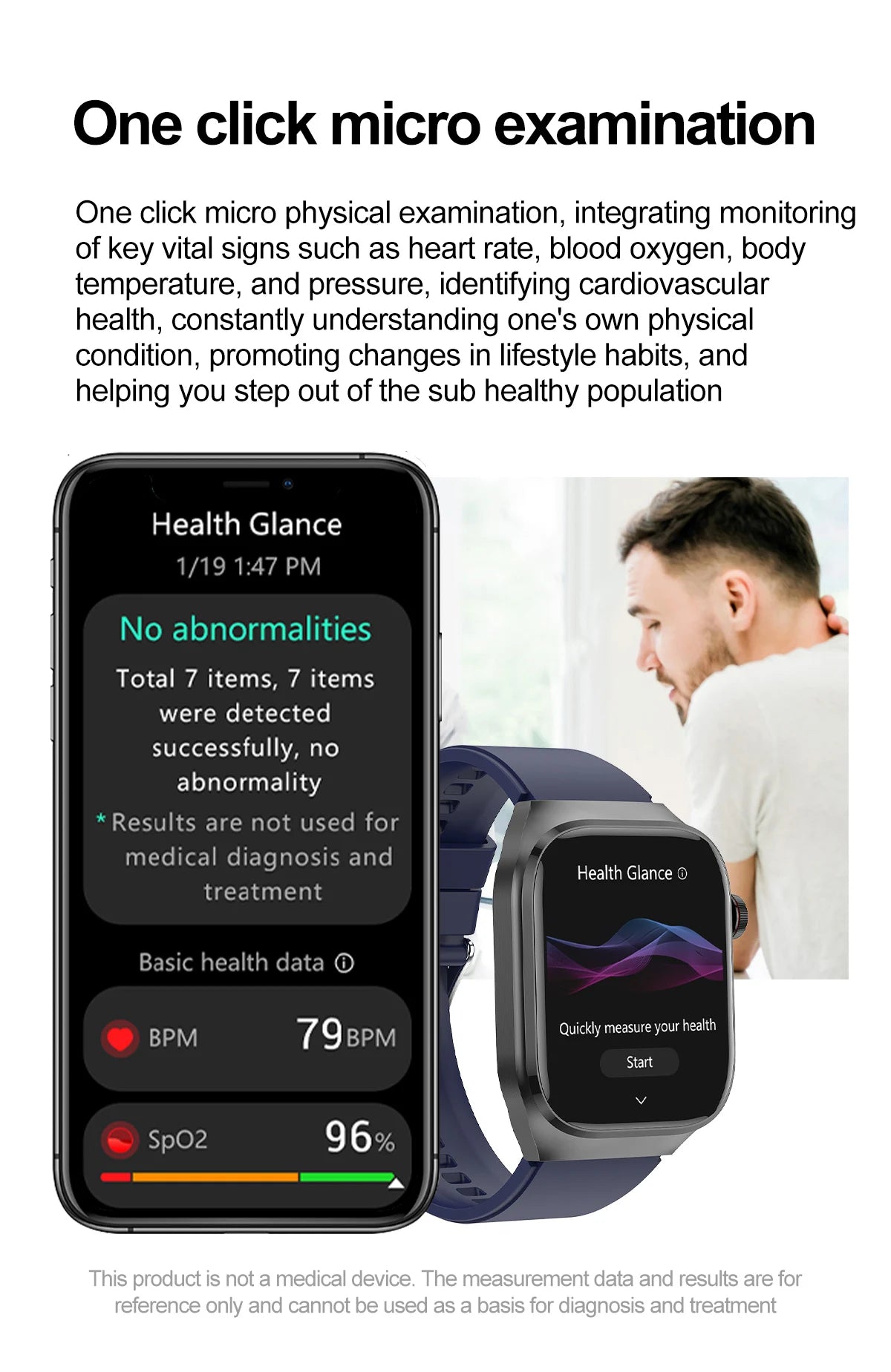 Three Highs Smartwatch TK16 | ECG, Blood Pressure & Body Analysis - TREASURE ESHOP