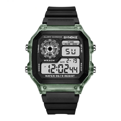 Men’s Digital Sports Waterproof Watch – Chronograph, Alarm, Backlight, Shock Resistant - TREASURE ESHOP