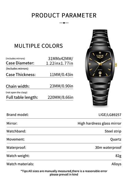 Women’s Luxury Stainless Steel Quartz Watch – Elegant Business Ladies Fashion Wristwatch - TREASURE ESHOP