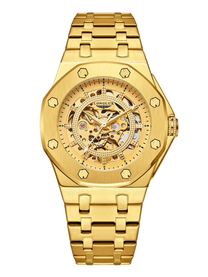 Men’s Automatic Skeleton Watch – Stainless Steel Luxury Waterproof Timepiece - TREASURE ESHOP