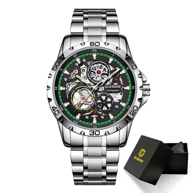 Luxury Skeleton Automatic Men’s Watch | Stainless Steel - TREASURE ESHOP