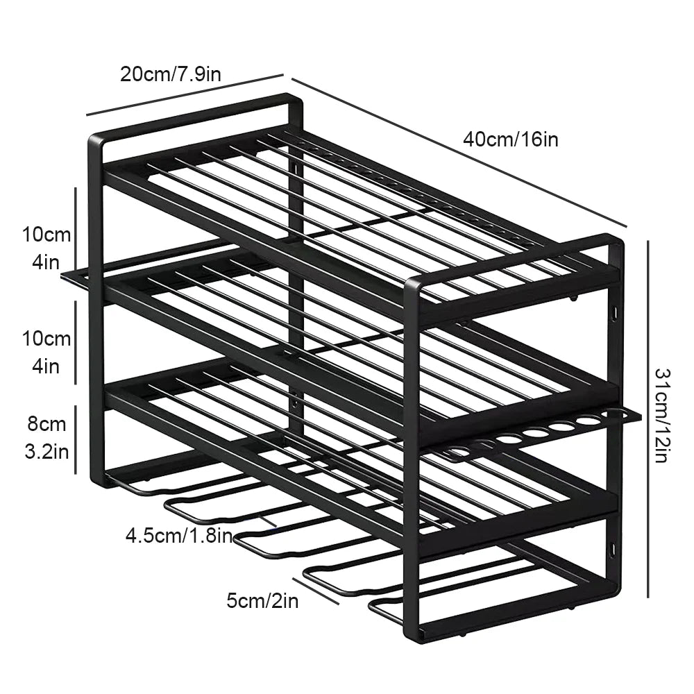 Power Tool Organizer Rack – Wall Mount Metal Tool Storage Shelf - TREASURE ESHOP