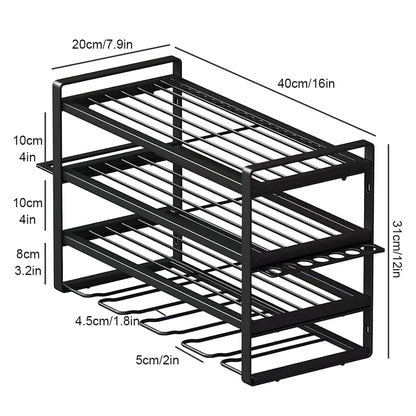 Power Tool Organizer Rack – Wall Mount Metal Tool Storage Shelf
