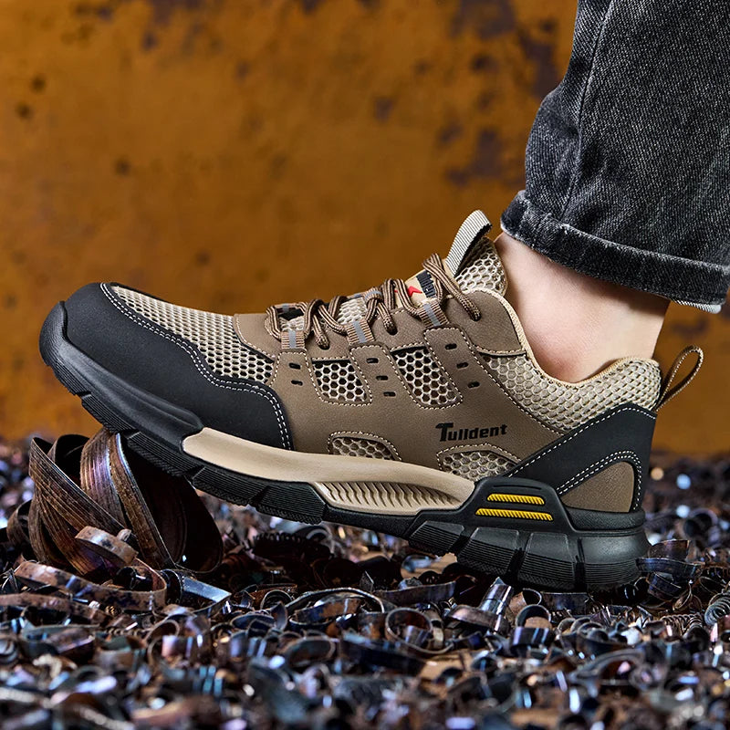 Men’s Safety Shoes Anti-Smashing Anti-Stabbing Lightweight Work Boots