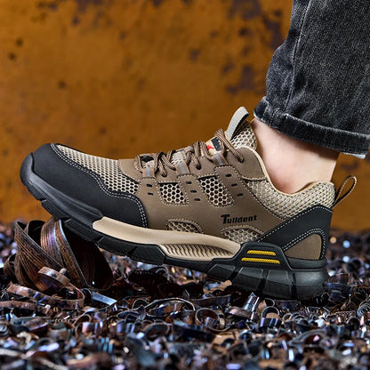 Men’s Safety Shoes Anti-Smashing Anti-Stabbing Lightweight Work Boots
