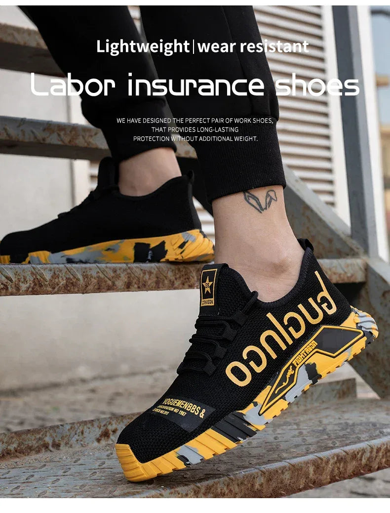 Men’s Steel Toe Work Sneakers | Puncture-Proof Safety Shoes - TREASURE ESHOP