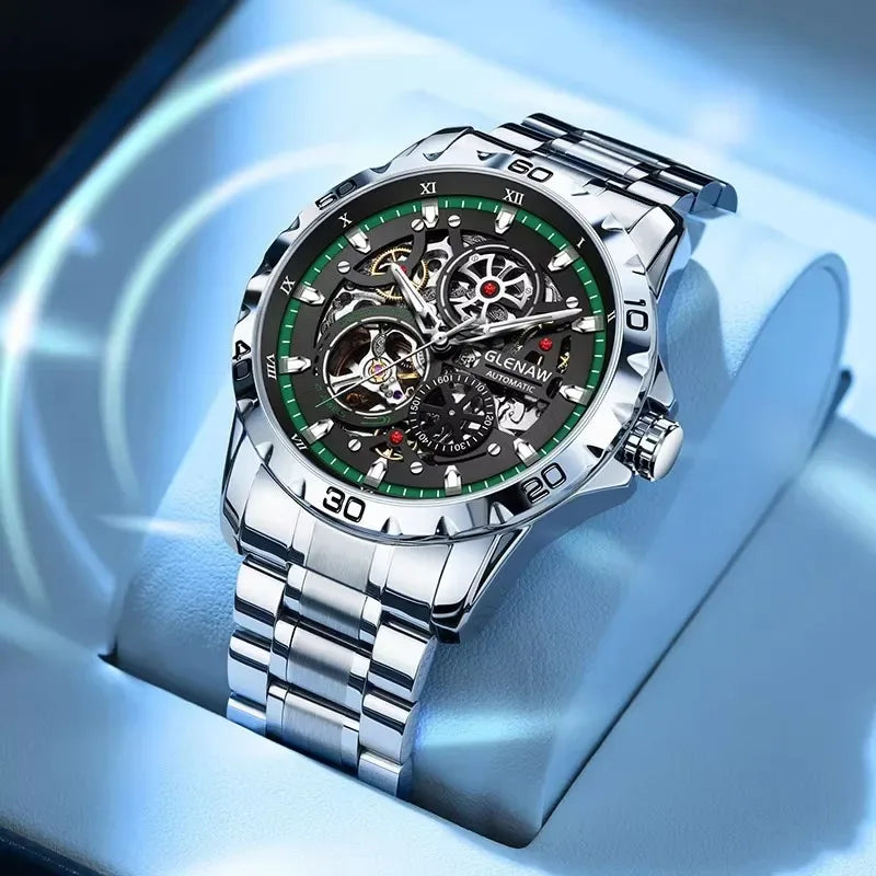 Luxury Skeleton Automatic Men’s Watch | Stainless Steel - TREASURE ESHOP