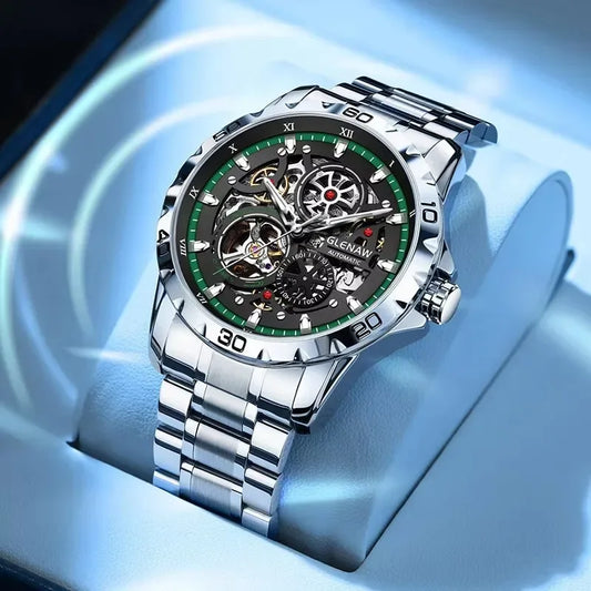 Luxury Skeleton Automatic Men’s Watch | Stainless Steel - TREASURE ESHOP