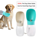 300 ml Wasserflasche mit Trinknapf für Hunde und Katzen, Farbe Türkis