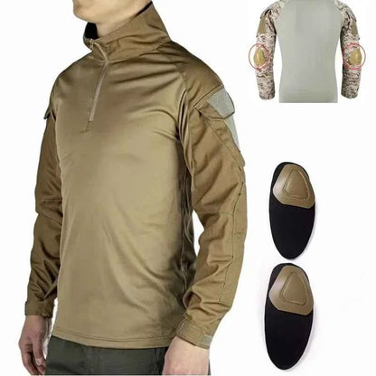 Outdoor G3 Tactical Hiking T-Shirts Combat Shirts CP Camo Long Sleeve Hunting Shirt Cotton Sport Men Clothes Windproof