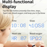 Smart Ring with LED Display – Heart Rate, SpO₂ & Sleep Monitor | 5ATM - TREASURE ESHOP