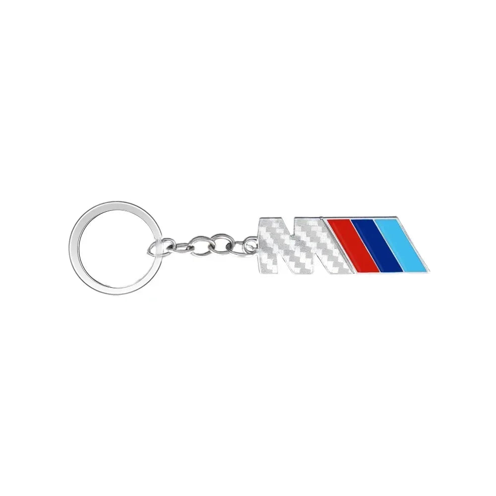BMW Car Keychain – Handwoven Leather & Zinc Alloy Key Ring - TREASURE ESHOP