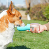 300 ml Wasserflasche mit Trinknapf für Hunde und Katzen, Farbe Türkis