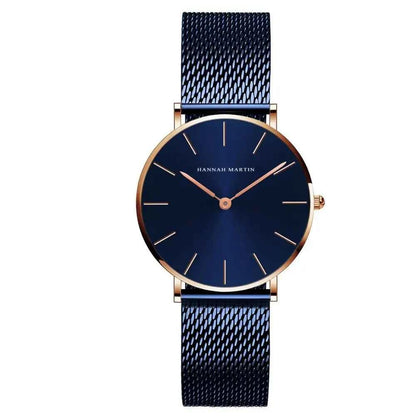 Women’s Rose Gold Quartz Watch – 36mm Minimalist Stainless Steel Waterproof Ladies Fashion Wristwatch