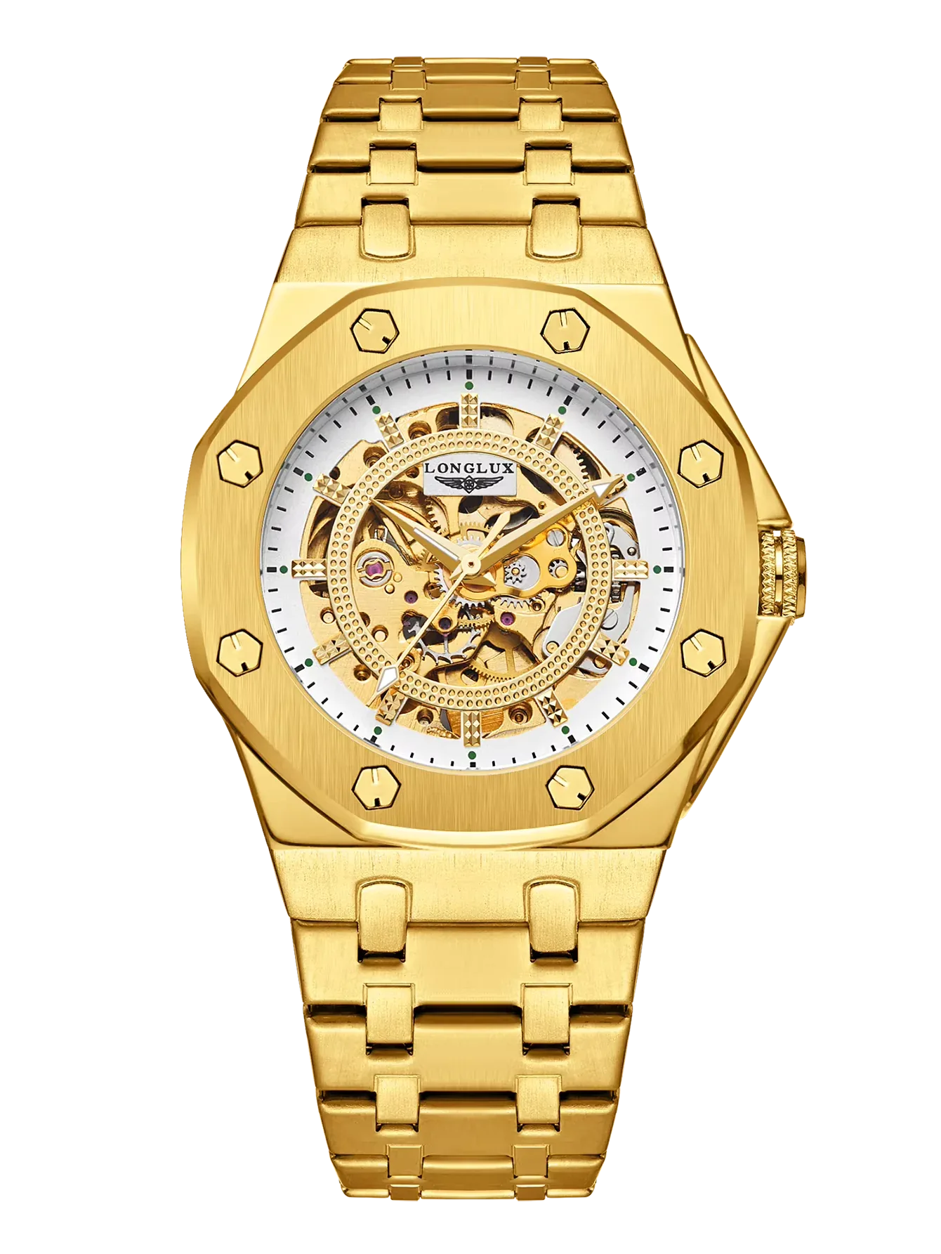 Men’s Automatic Skeleton Watch – Stainless Steel Luxury Waterproof Timepiece - TREASURE ESHOP