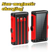 Solar Power Bank 20000mAh with Hand Crank & Wireless Charging – Outdoor Portable Charger