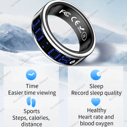Smart Ring with LED Display – Heart Rate, SpO₂ & Sleep Monitor | 5ATM - TREASURE ESHOP